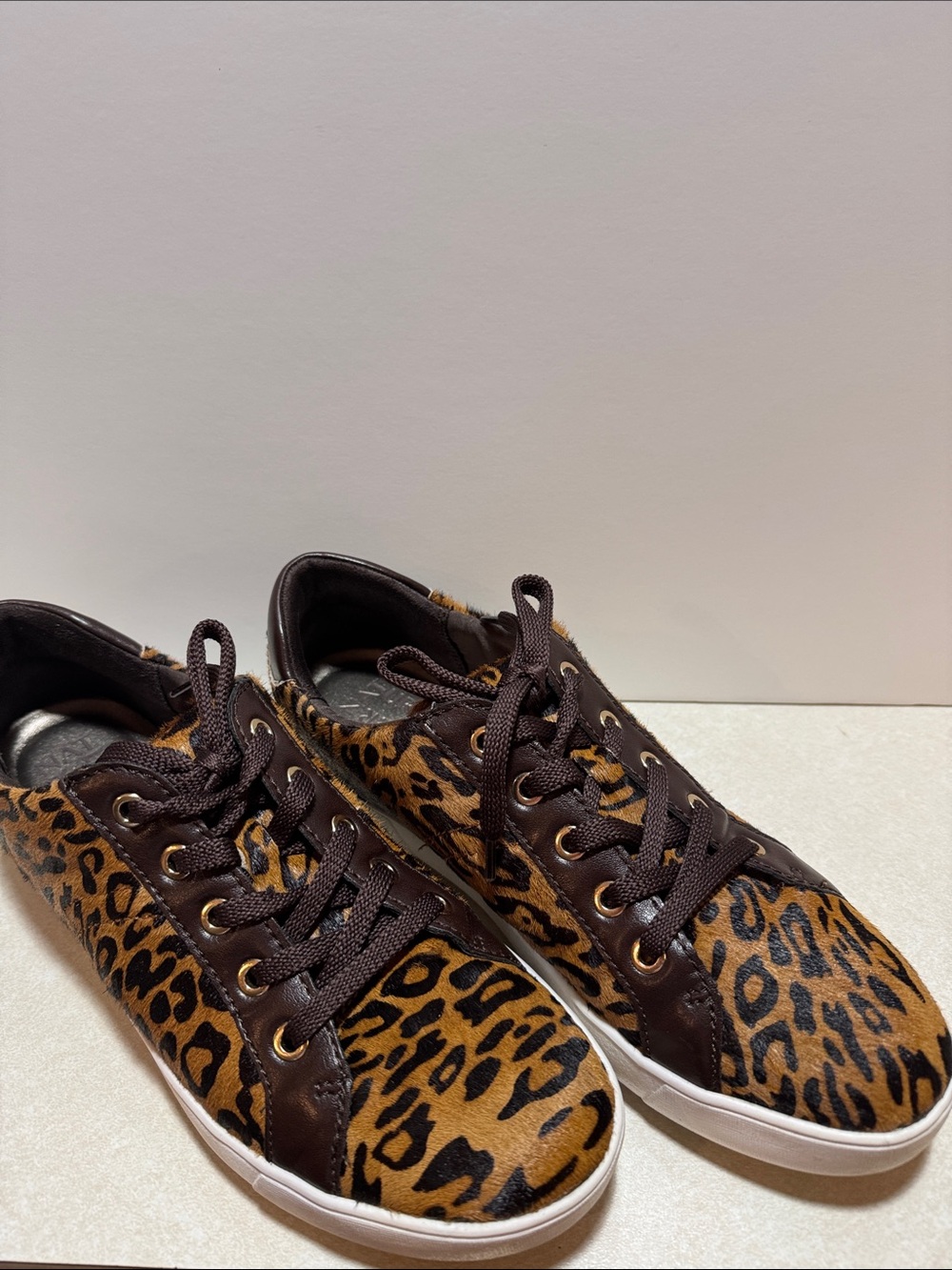 Naturalizer Leopard Print Sneakers in Brown and Black